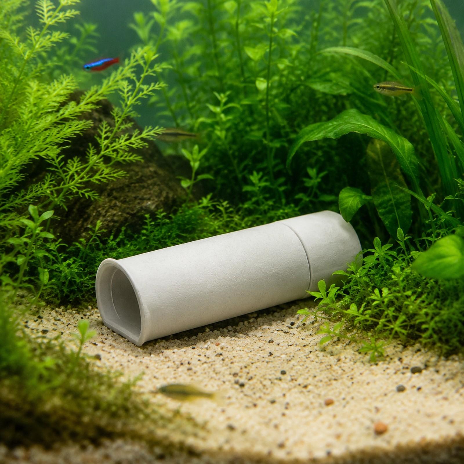 Hide Cave Ceramic - ถ้ำเซรามิกสำหรับตู้ปลา ที่ซ่อนตัวสำหรับปลาเพาะพันธุ์ ของตกแต่งใต้น้ำขนาดเล็ก พร้อมช่องทางเดินภายใน สำหรับตู้ปลาน้ำจืดธรรมชาติ